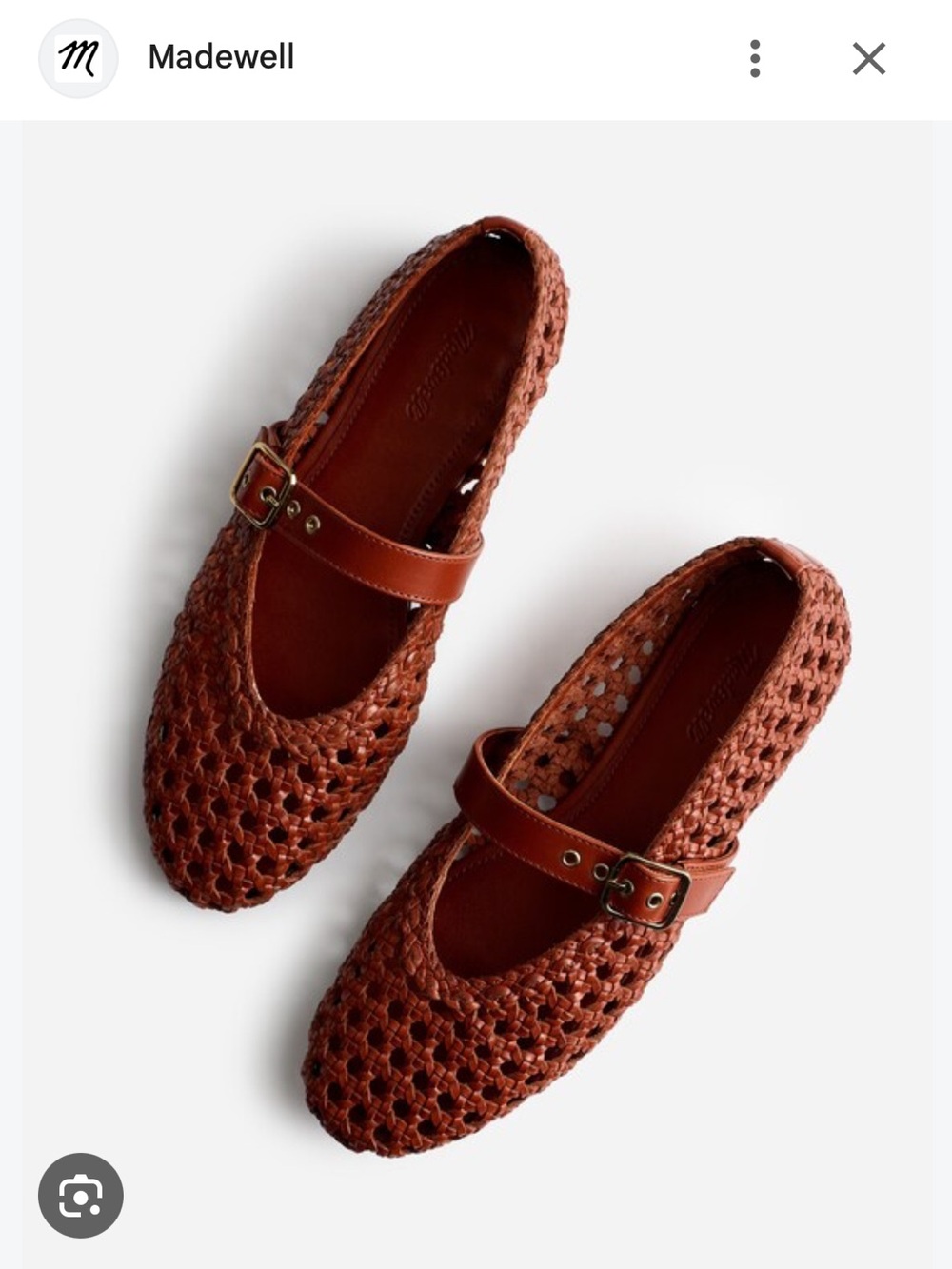 Madewell Woven Mary Jane Flats — Dusty Redwood